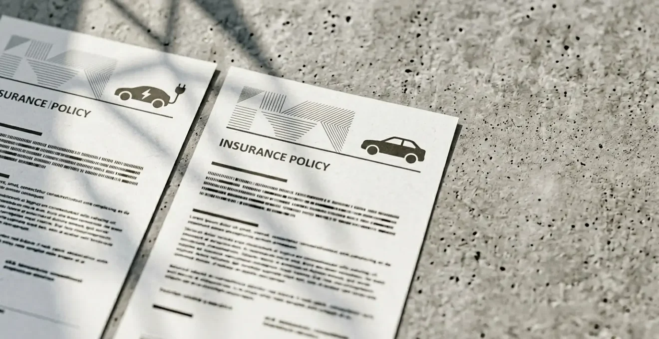 Comparaison visuelle entre assurance voiture électrique et thermique