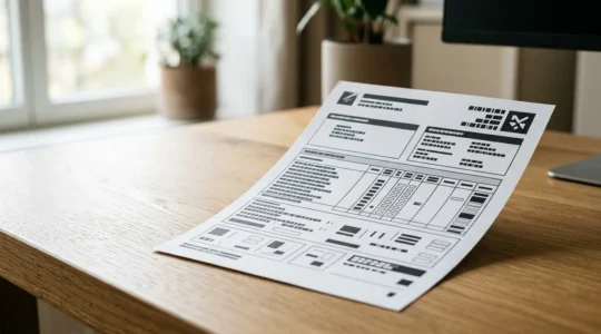 Document officiel de releve d'information d'assurance automobile avec informations de conduite