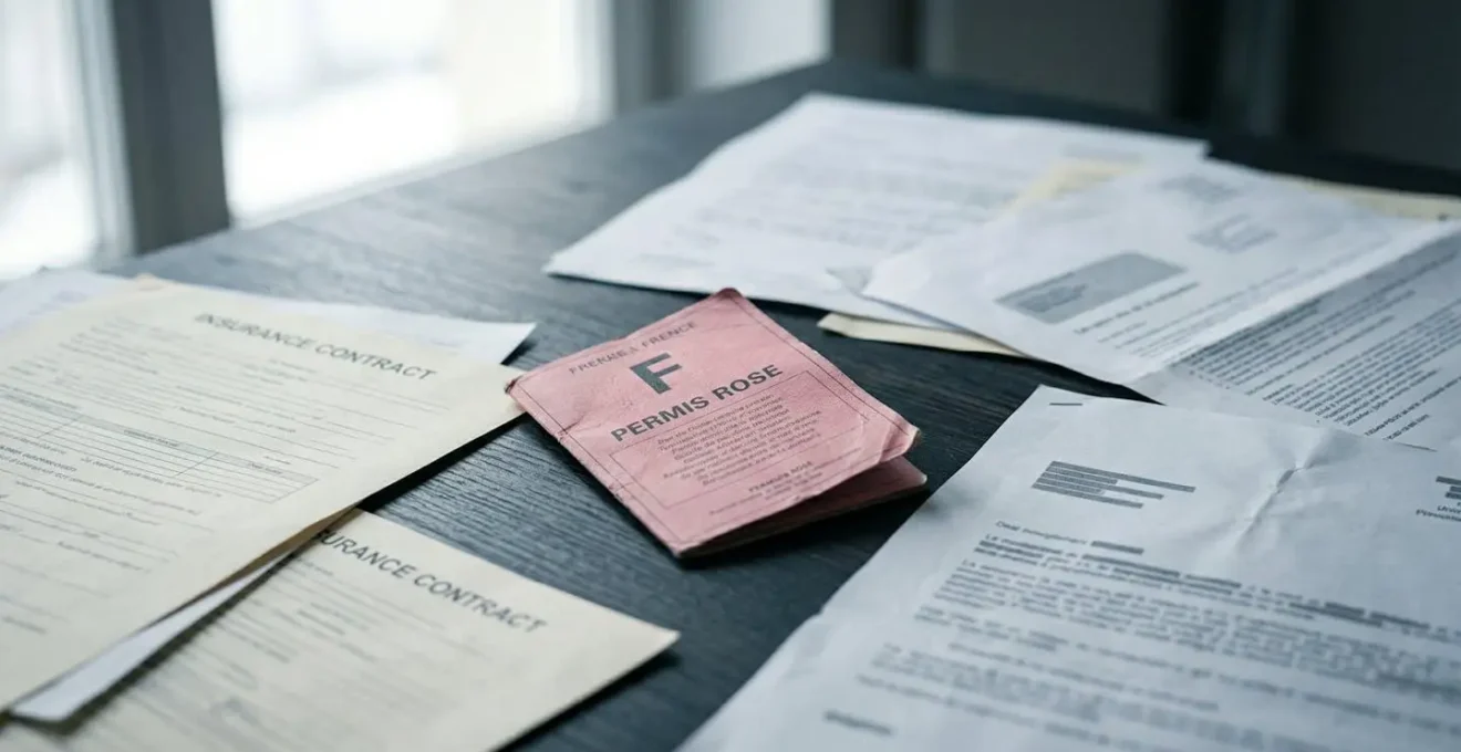 Permis de conduire invalidé et contrat d'assurance automobile en péril sur un bureau