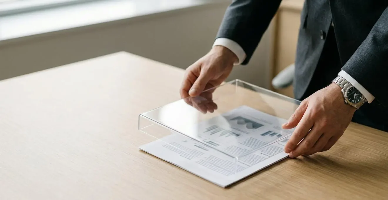 Homme d'affaires sécurisant un document de contrat d'assurance automobile