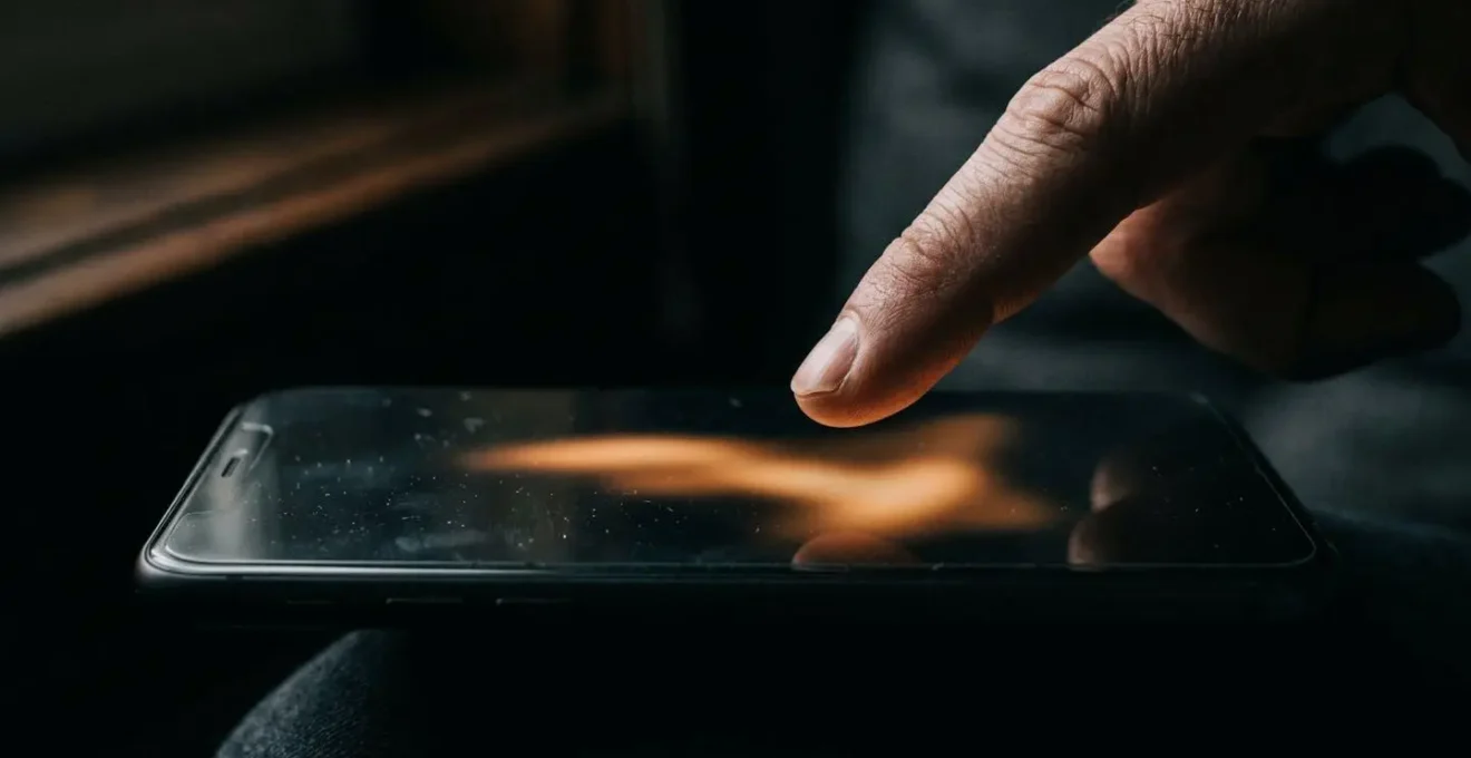 Moment critique de la signature finale sur smartphone lors d'un constat